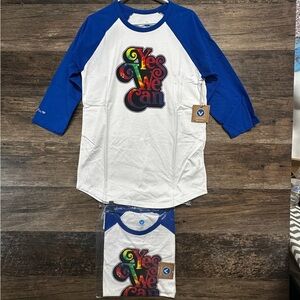 Vast Life Yes We Can Blue and White Long Sleeve Baseball Tee